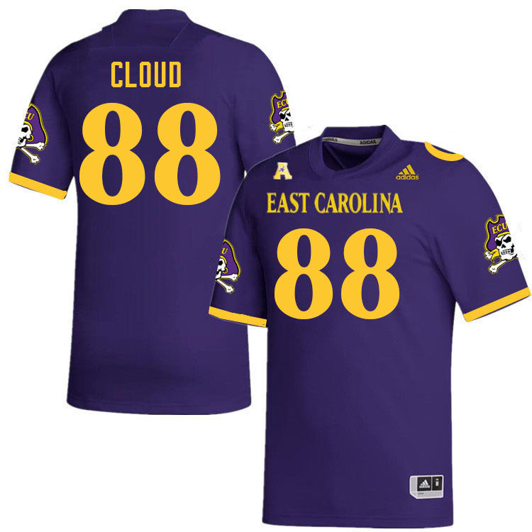 Men #88 Trenton Cloud ECU Pirates College Football Jerseys Stitched-Purple